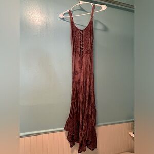 My Choice Purple Medium Dress Bohemian Western Pegan Witchy Flowy Maxi